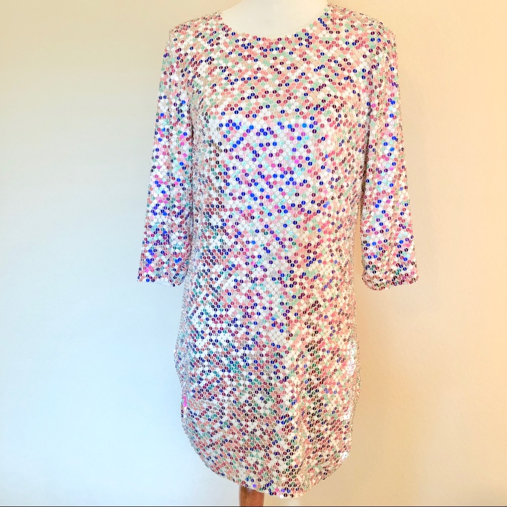 P A R K E R : “Petra” Multicolor Sequin Mini Dress - Picture 6 of 8
